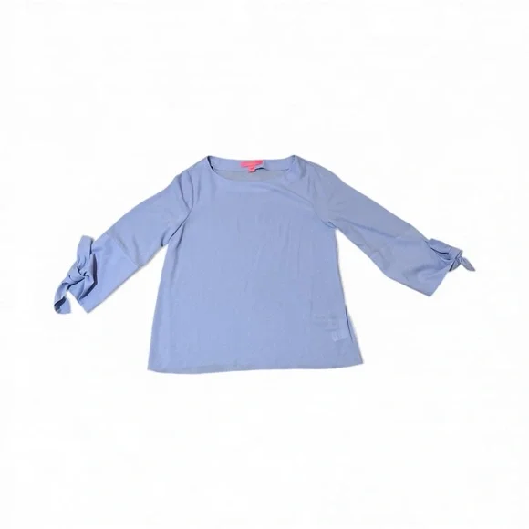 Lilly Pulitzer Langston Long Sleeve Tie Blouse Top - Picture 5 of 7